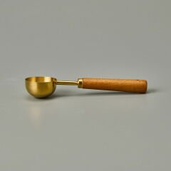 Ahşap Saplı Ölçü Kaşığı - Kahverengi / Altın - 30 ml