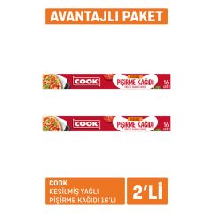 Cook Kesilmiş Yağlı Pişirme Kağıdı 2x16'lı