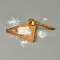 Ahşap Saplı Ölçü Kaşığı - Kahverengi / Altın - 30 ml