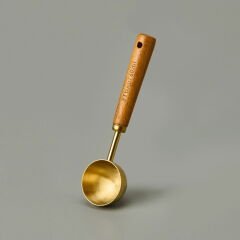 Ahşap Saplı Ölçü Kaşığı - Kahverengi / Altın - 30 ml