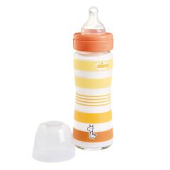 Wellbeing Yavaş Akış Gri Cam Biberon 240 ml 0+ Ay 1 Adet