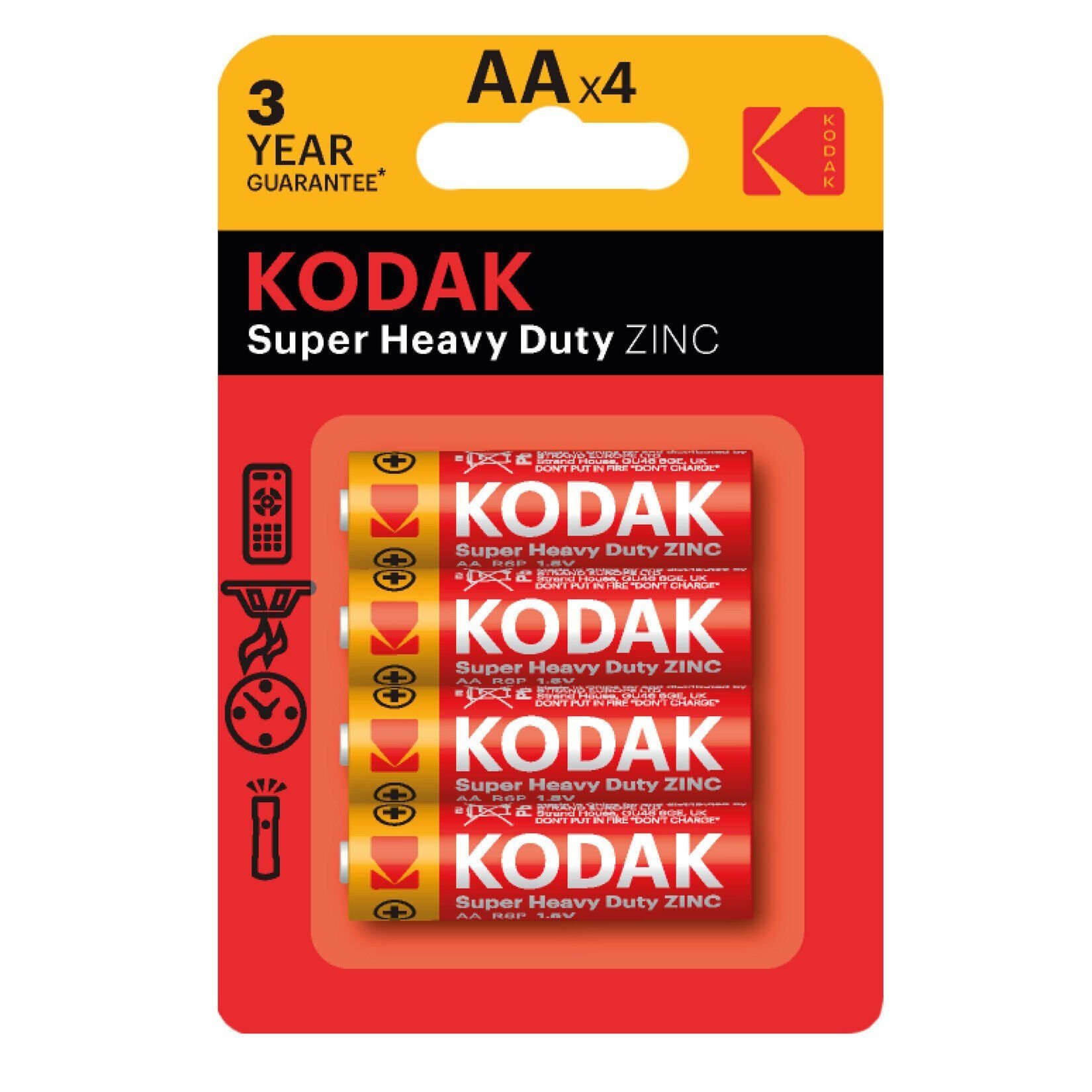 Kodak Çinko Karbon Kalem Pil Blister AA 4'lü