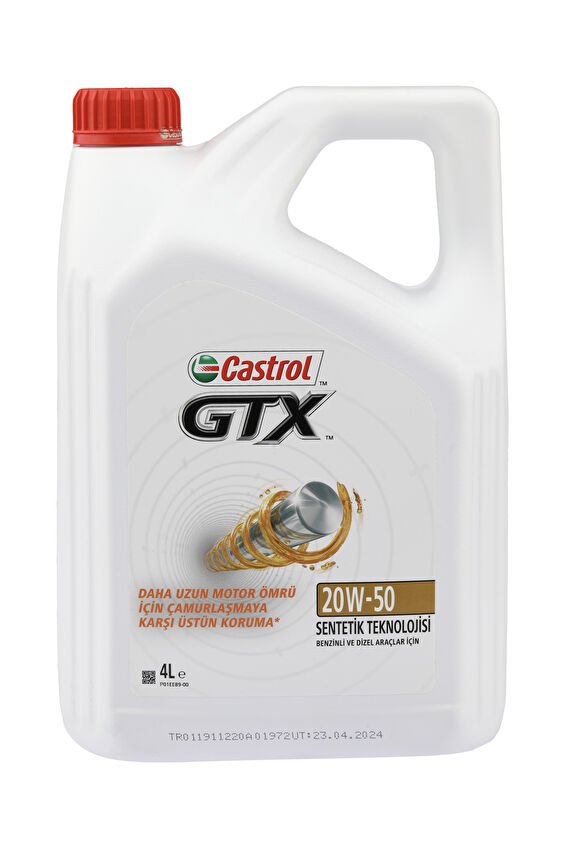 Castrol GTX 20W-50 Motor Yağı 4L