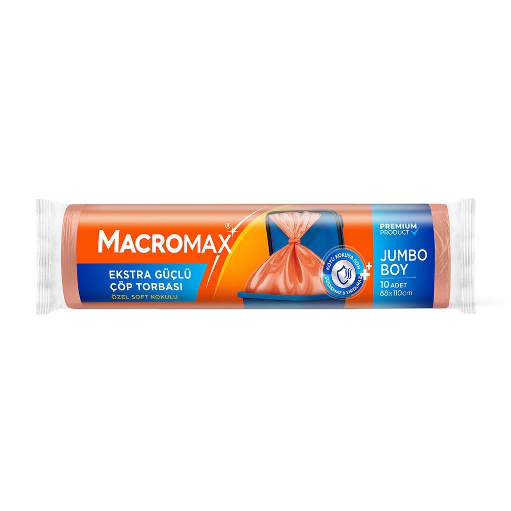 Macromax Extra Güçlü Çöp Torbası Jumbo Boy 10 Adet