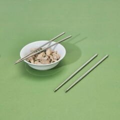 Çelik Yemek Çubuğu - Gri - 22,5 cm