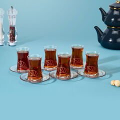 Kitchen Melagne 12 Parça Çay Seti - Renkli - 130 ml