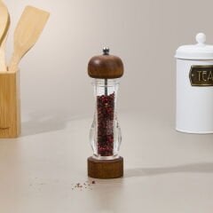 Karabiber Değirmeni - Şeffaf / Kahverengi - 21 cm