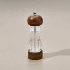 Karabiber Değirmeni - Şeffaf / Kahverengi - 19 cm