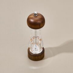 Karabiber Değirmeni - Şeffaf / Kahverengi - 19 cm