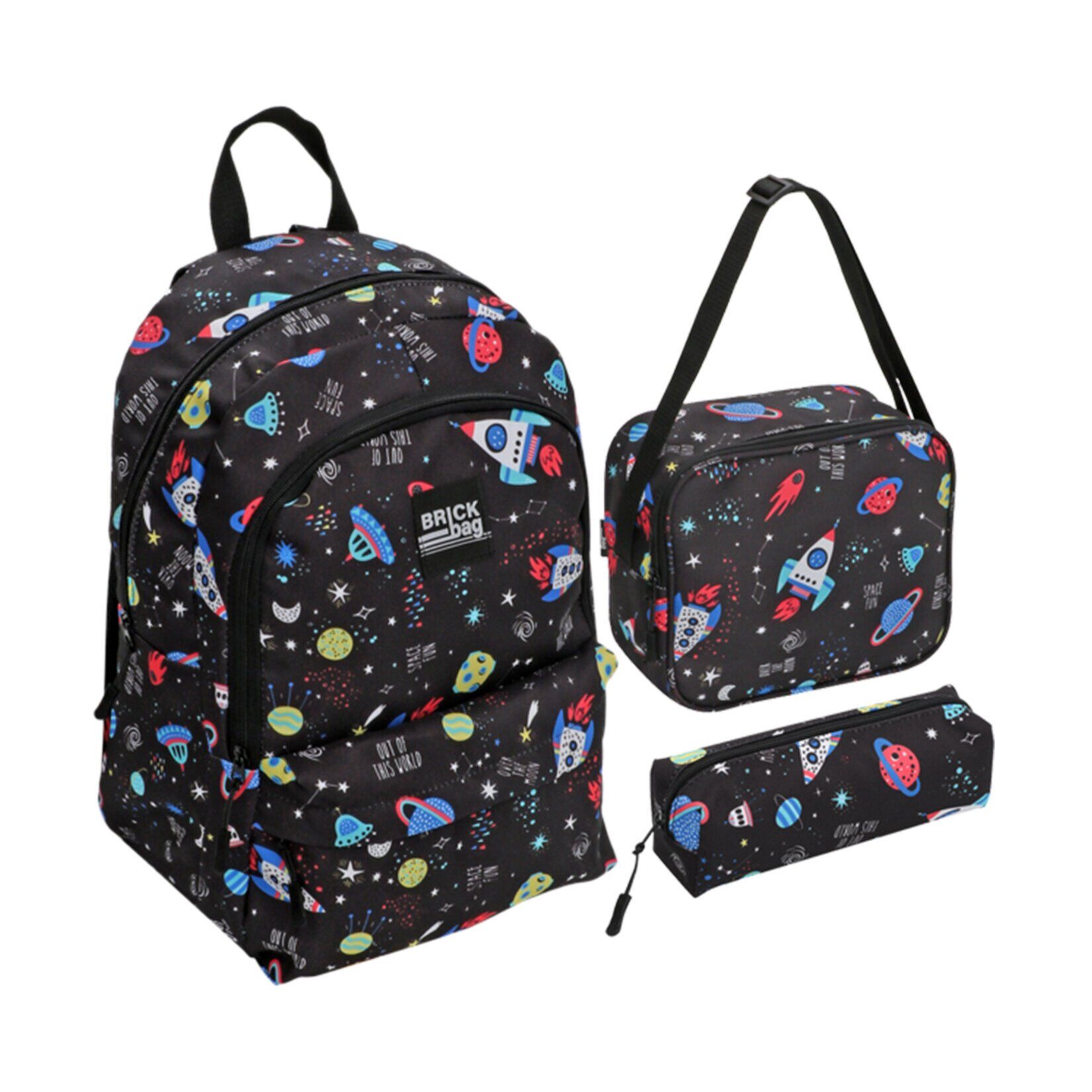 Brick Bag Okul Çantası 3'lü Set