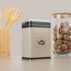 Azura Tea Metal Saklama Kabı - Renkli - 7,5x10x15 cm