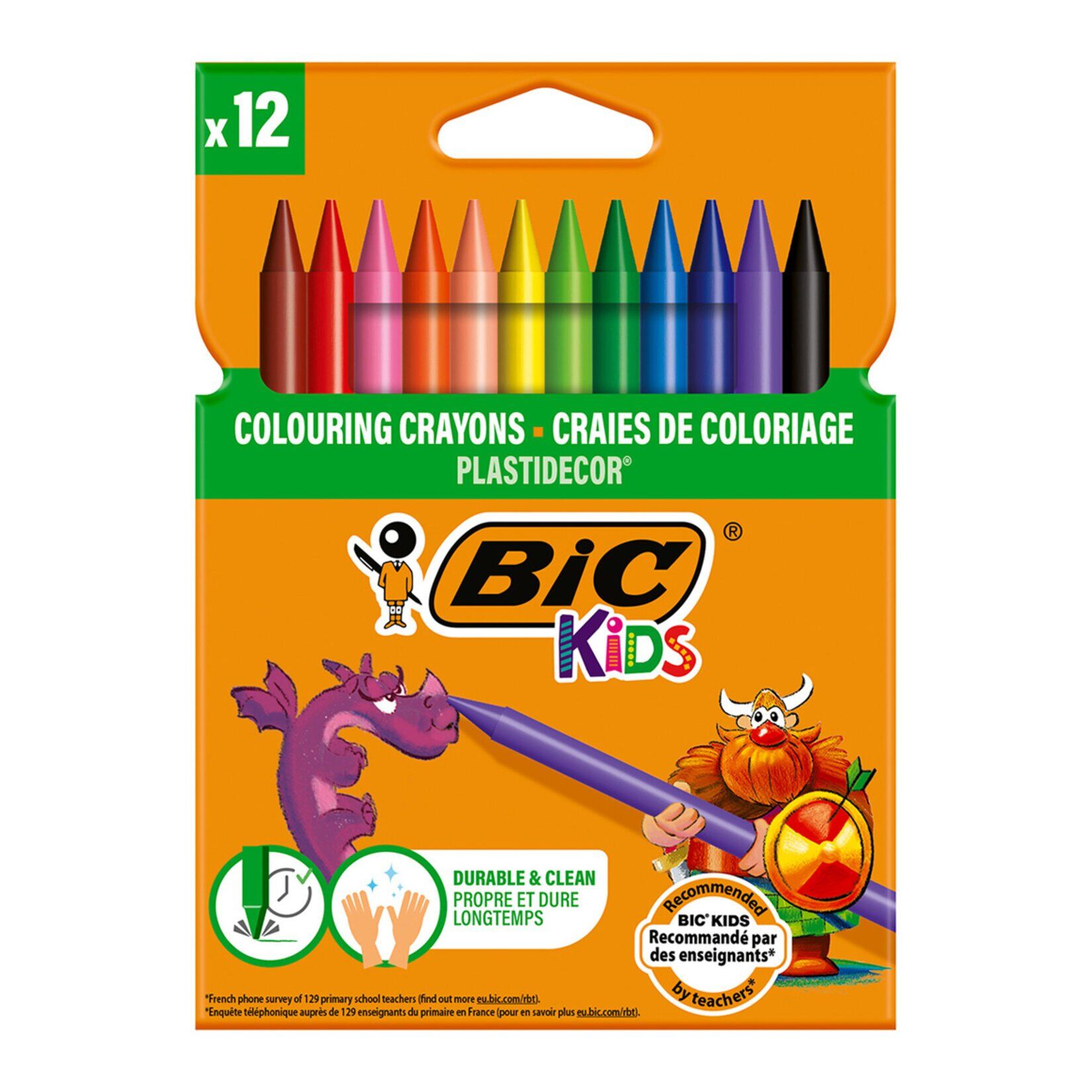 BIC Kids Plastidecor Elleri Boyamayan Pastel Boya 12'li