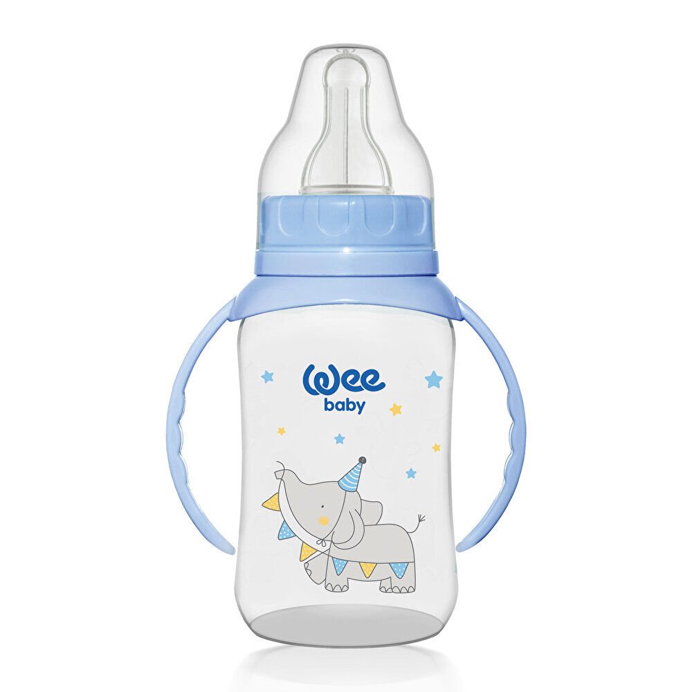 744 Wee Baby Kulplu PP Biberon 150ml Mavi 1 Adet
