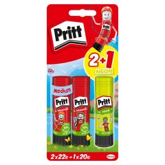Pritt Heros Stick (Pink  Green) 2 x 22 G + 1 x 20 G