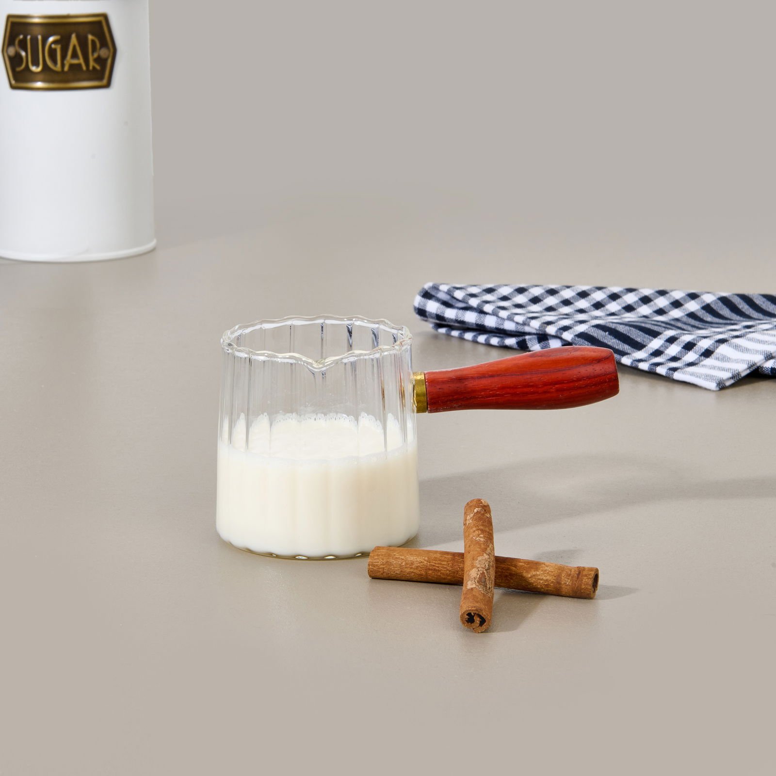 Kitchen Borosilikat Cam Cezve - Şeffaf - 288 ml