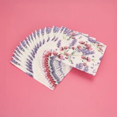 Houseware Çiçek Baskılı 16'lı Peçete - Asorti - 33x33 cm
