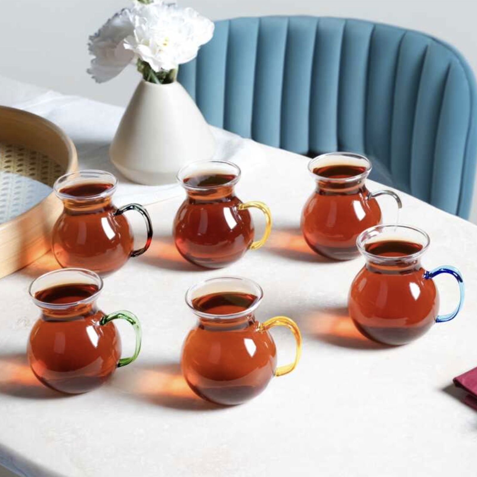 Keyf-i Ala 6'lı Kulplu Çay Bardağı - Şeffaf