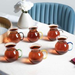 Keyf-i Ala 6'lı Kulplu Çay Bardağı - Şeffaf