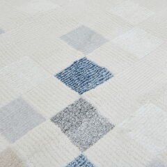 Lal 0118 Halı - Mavi / Ekru - 120x180 cm