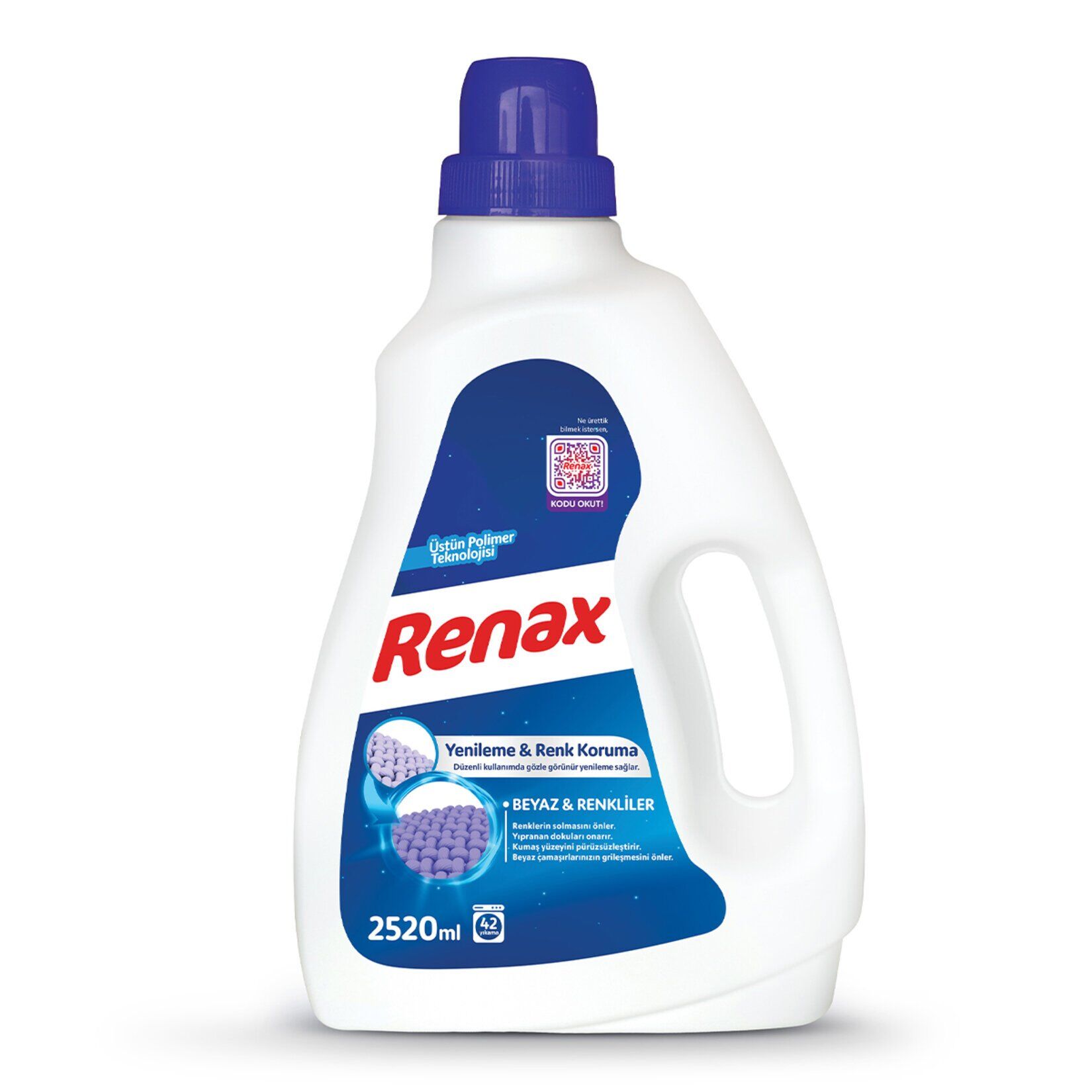 Renax Sıvı Çamaşır Deterjanı Beyazlar  Renkliler 2.52 L