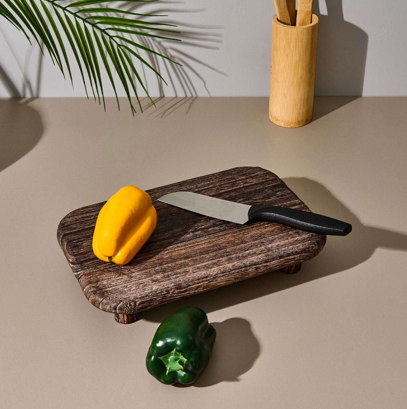 Mini Santoku Şef Bıçağı - Siyah - 25 cm