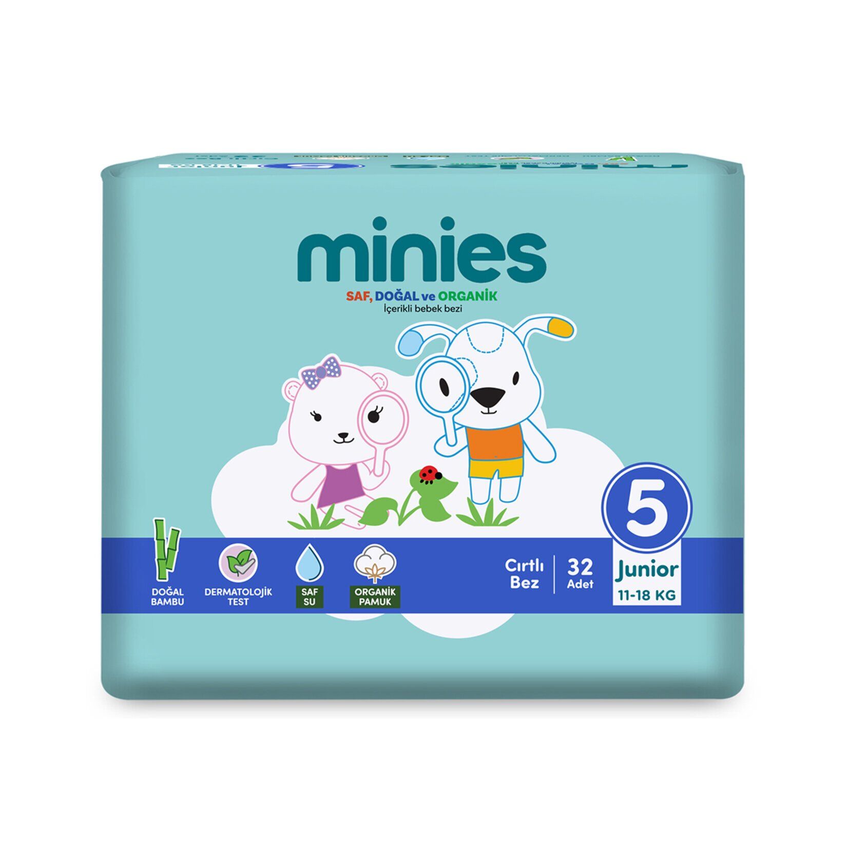 Minies Bebek Bezi Junior 5 Beden 11-18 Kg 32 Adet