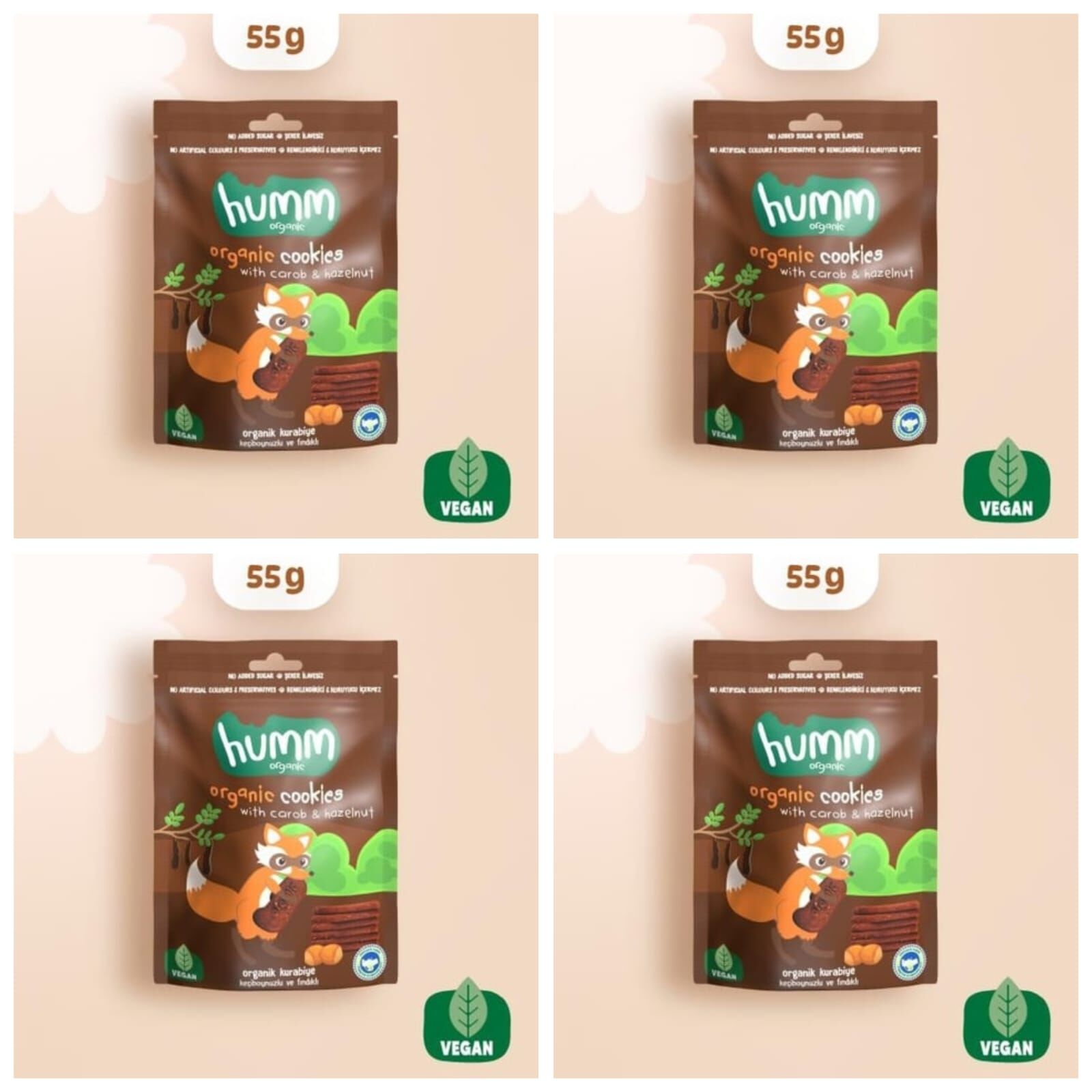 keçi boynuzlu ve Fındıklı kurabiye 55 g*4 adet
