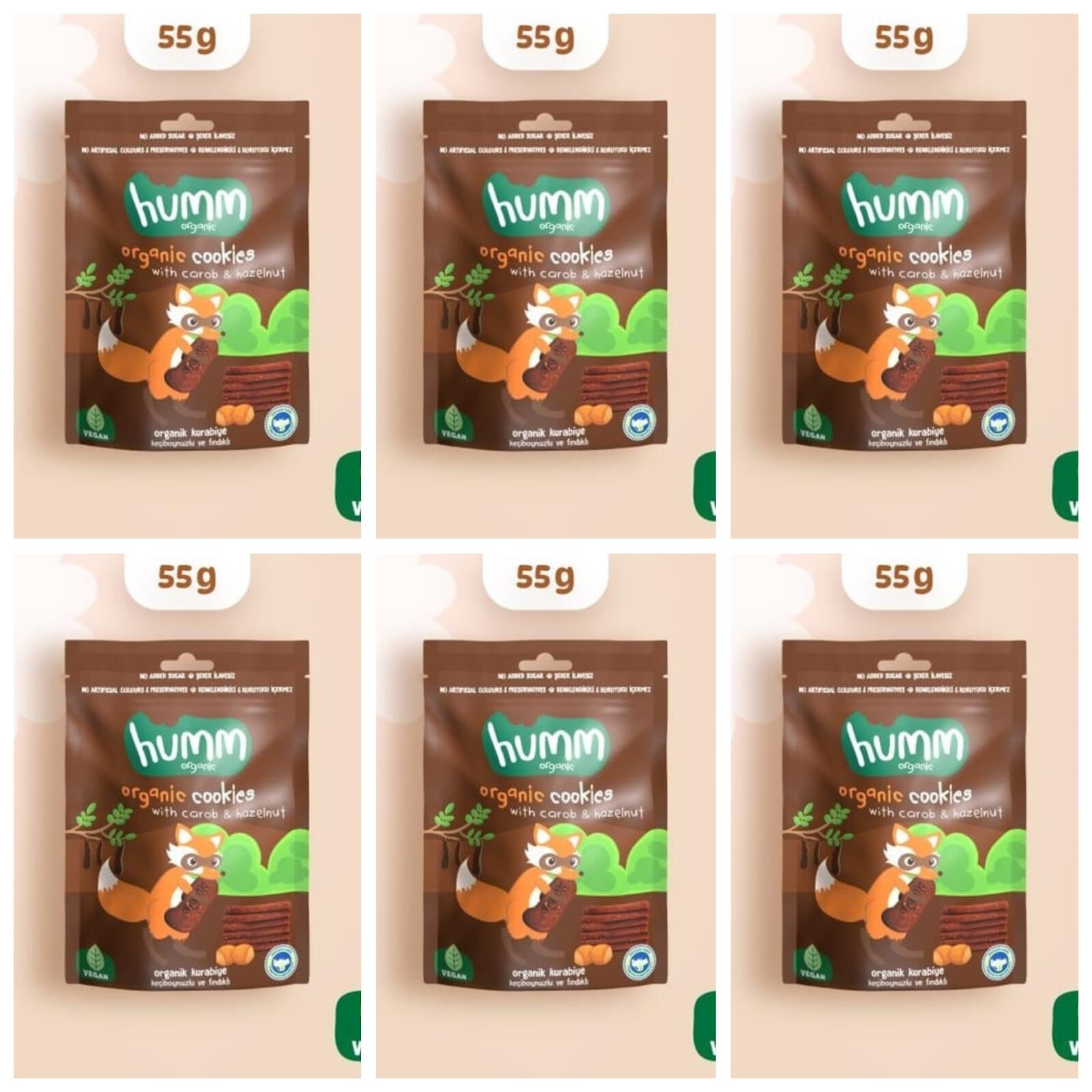 keçi boynuzlu ve Fındıklı kurabiye 55 g*6 adet