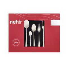 Sultan Sade 30 Parça Çatal Kaşık Seti - Gri