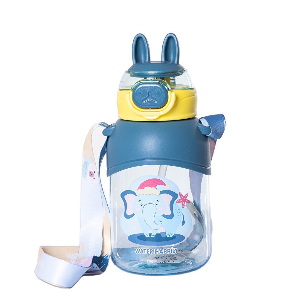 Pipetli Su Matarası 650 ml Mavi 1 Adet