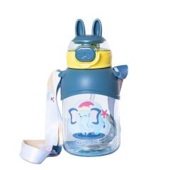 Pipetli Su Matarası 650 ml Mavi 1 Adet