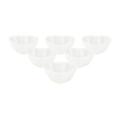 Kalpli Porselen 6'lı Sosluk - Beyaz - 3 cm