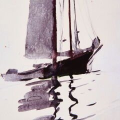 Deco Ship Tablo - Renkli - 50x70 cm