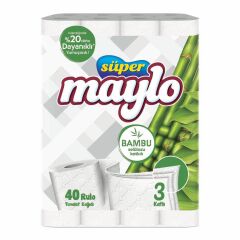Süper Maylo Bambu Katkılı Tuvalet Kagıdı 40'lı