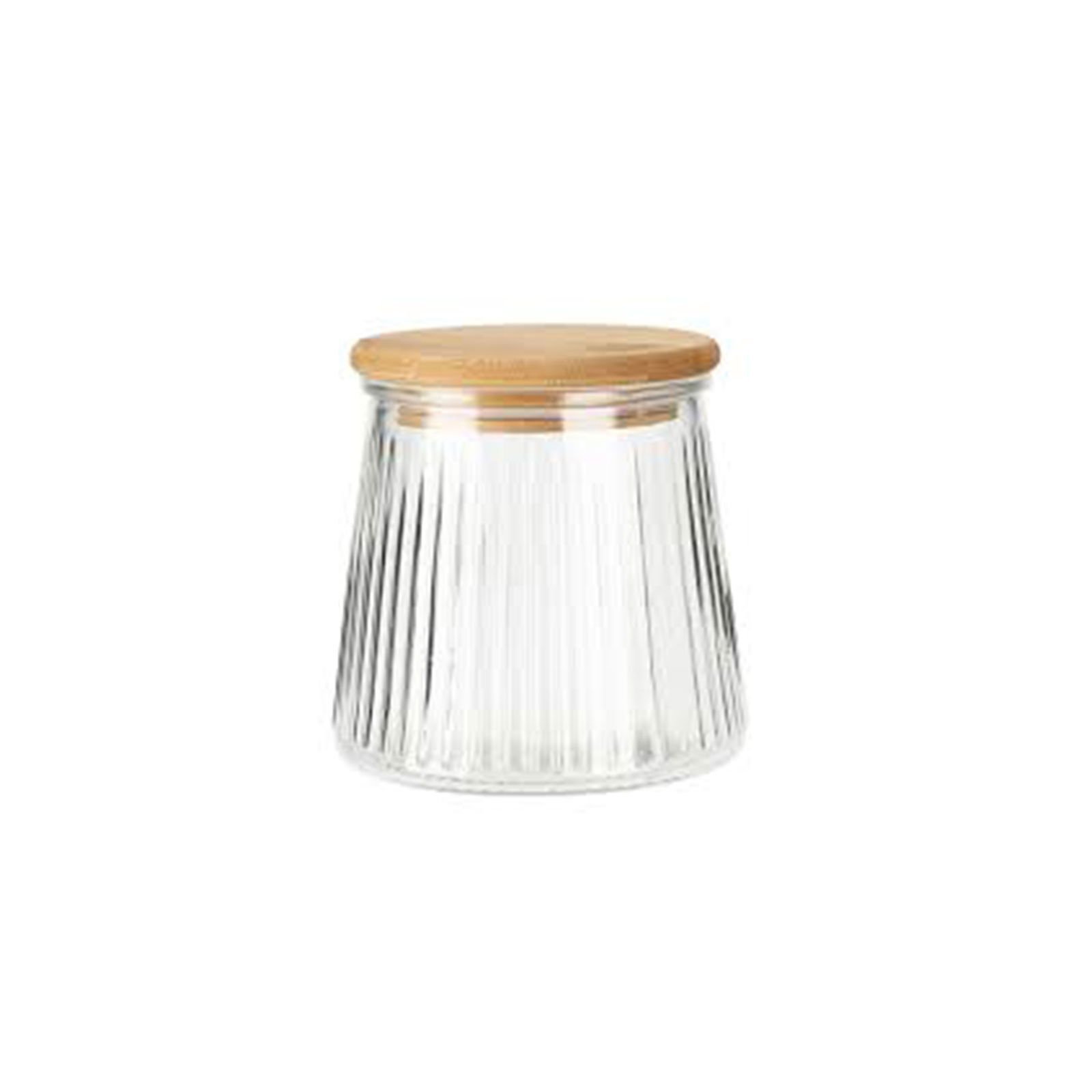 Houseware Bambu Kapaklı Cam Kavanoz - Şeffaf - 680 ml