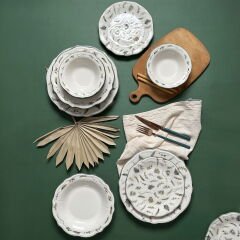 Kitchen Clara 24 Parça Yemek Takımı - Renkli