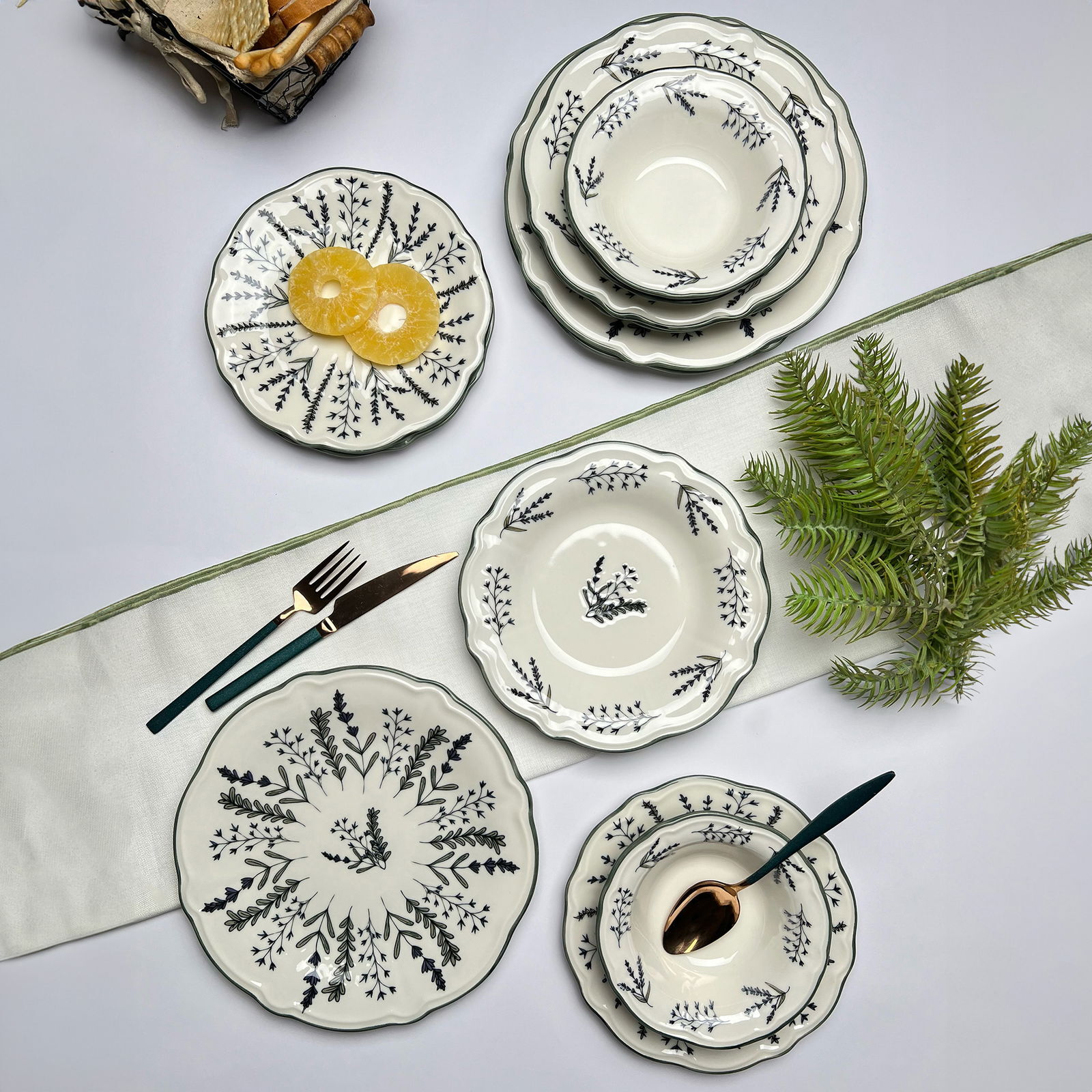 Kitchen Fragile 24 Parça Yemek Takımı - Renkli