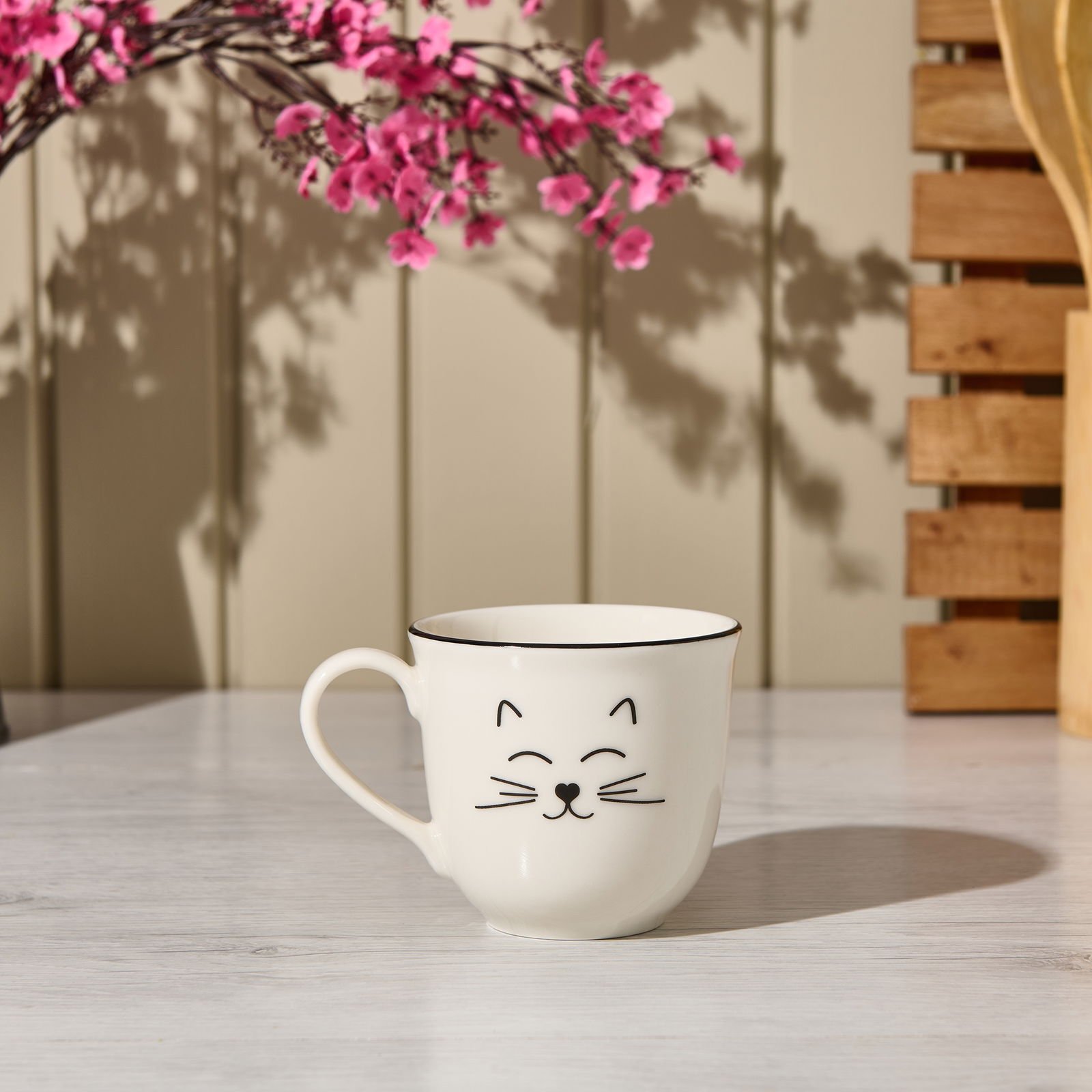 Kitchen Cat Desenli Kupa - Beyaz - 290 ml