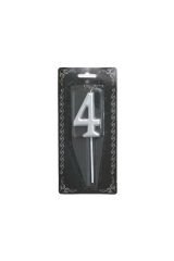 Rakam Mum 4 Numara Gümüş