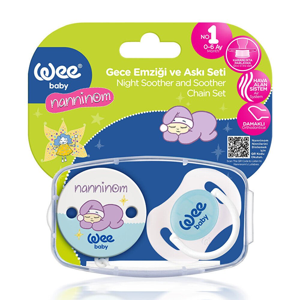 Nanninom Gece Emziği ve Emzik Askısı Seti 1 Adet