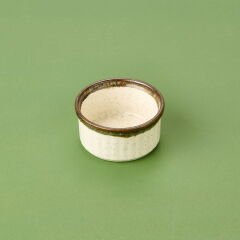 Porselen Sufle Kabı - Yeşil - 9 cm