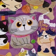 Handmade Kediler Sticker - Renkli