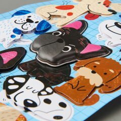 Handmade Köpekler Sticker - Renkli