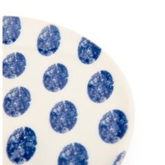 Porselen Madre Pasta Tabağı - Mavi - 19 cm