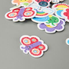 Simli 33'lü Eva Sticker - Renkli