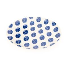 Porselen Madre Pasta Tabağı - Mavi - 19 cm