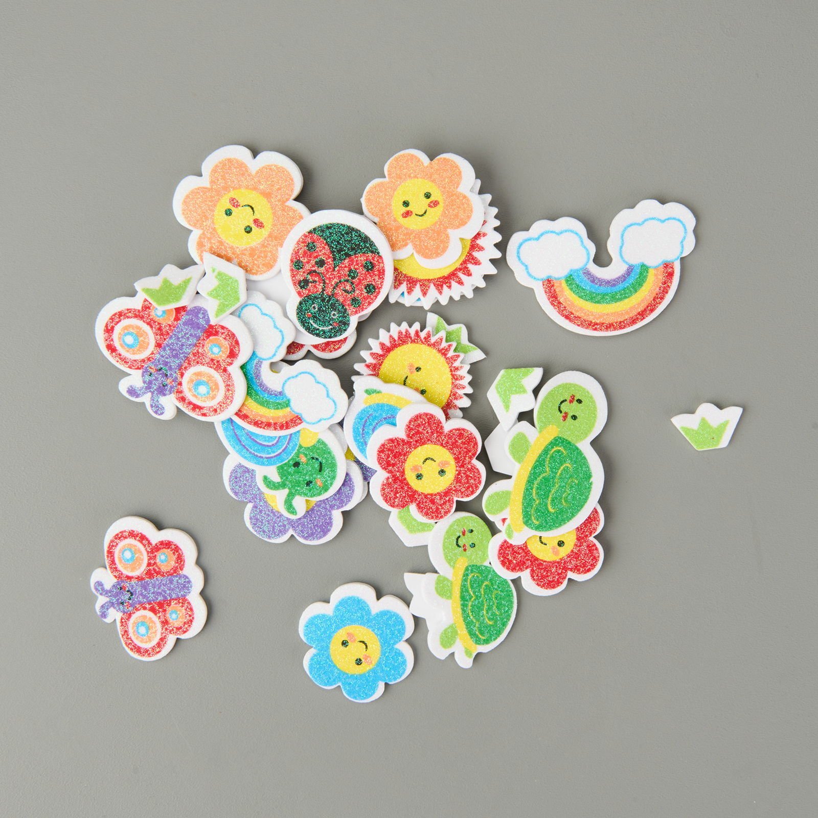 Simli 33'lü Eva Sticker - Renkli