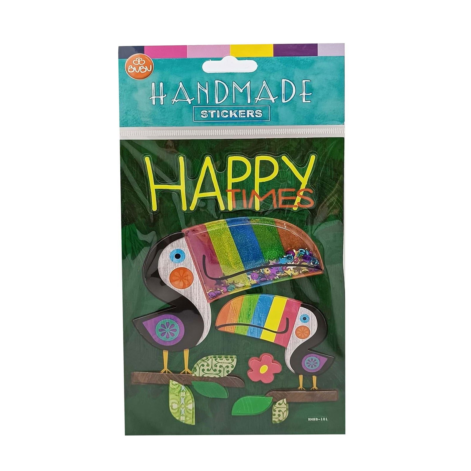 Handmade Papağan Sticker - Renkli
