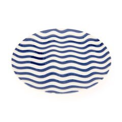 Porselen Panarea Pasta Tabağı - Mavi - 19 cm