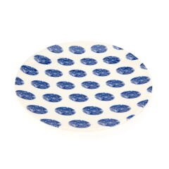 Porselen Madre Servis Tabağı - Mavi - 25 cm